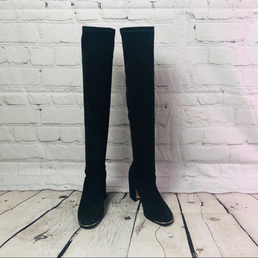 Rachel Zoe Black Suede OTK Boots